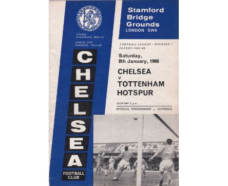 Chelsea v Tottenham Hotspur 1966 January 8th League 
