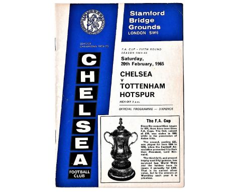 Chelsea v Tottenham Hotspur 1965 February 20th FA Cup Fifth Round 