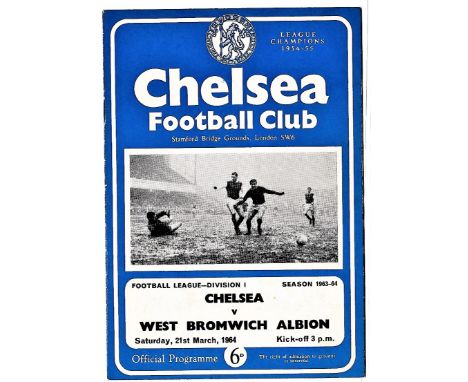 Tottenham Hotspur v Chelsea 1964 March 16th London Challenge Cup Final vertical crease 