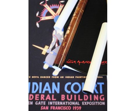 Native American related posters, to include a photograph of tribal leaders, Native American Language Issues Institute, print,