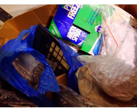 Mixed tools including casters, wire wool, freezing kit. Not available for in-house P&amp;P 
