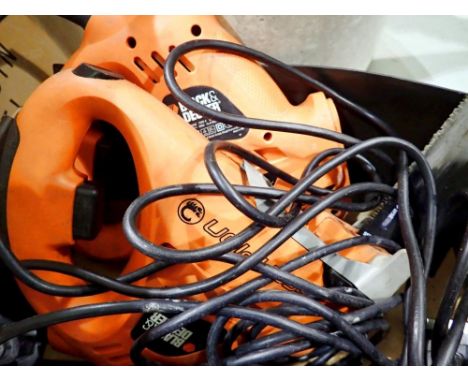 Two Black &amp; Decker Scorpion saws, in need of T.L.C. All electrical items in this lot have been PAT tested for safety and 