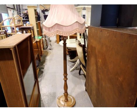 Free standing lamp, without shade, H: 158cm. Not available for in-house P&amp;P 