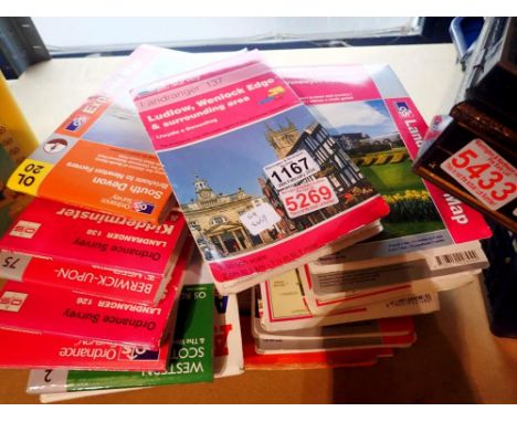 Collection of Ordnance Survey maps. (35). Not available for in-house P&amp;P 