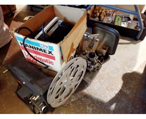 Mansfield 8mm film projector, a boxed Hanimex example and a Bell and Howell projector (3). Not available for in-house P&amp;P