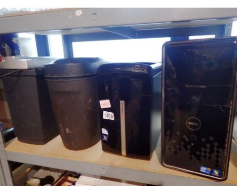 Two computer towers and two paper shredders. All electrical items in this lot have been PAT tested for safety and have passed