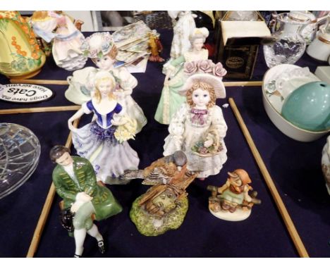 Mixed figurines, including Goebel and Royal Doulton. Not available for in-house P&amp;P 