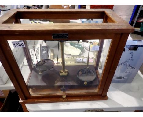 Set of Griffin and George laboratory scales. Not available for in-house P&amp;P 
