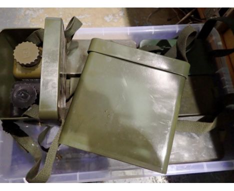 Fourteen army canteens. Not available for in-house P&amp;P 