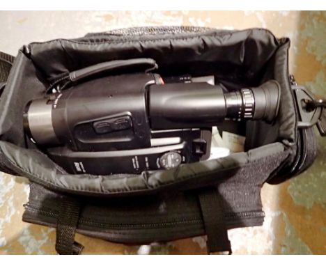 JVC compact VHS camera in case with accessories. Not available for in-house P&amp;P 