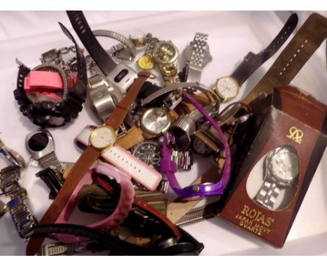 Quantity of mixed ladies and gents wristwatches. UK P&amp;P Group 1 (£16+VAT for the first lot and £2+VAT for subsequent lots