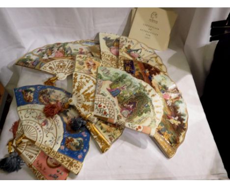 Ceramic fans, Compton and Woodhouse and paperwork. Not available for in-house P&amp;P 
