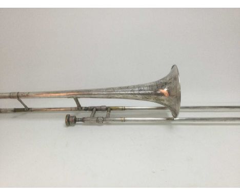 THE ALLIANCE SILVER PLATED TROMBONE,by J. R. Lafleur &amp; Son Ltd of London, no. 372, without case