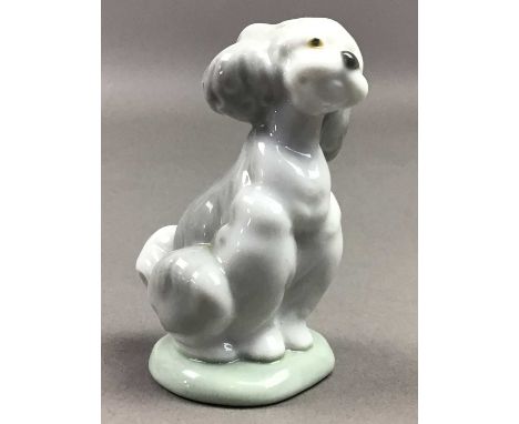 LLADRO MODEL OF A DOG, along with a Doulton figure and a Hummel figure (3) 