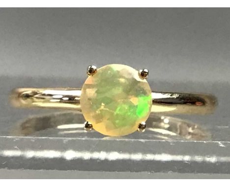 ETHIOPIAN OPAL RING,in nine carat gold