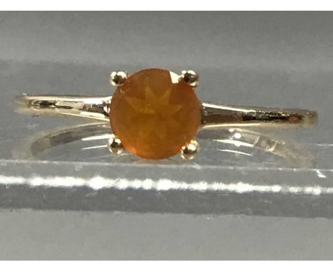 FIRE OPAL RING,in ten carat gold