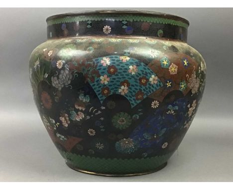 CHINESE CLOISONNE ENAMEL PLANTER,25cm diameter