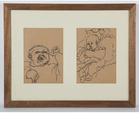 * PETER HOWSON OBE
MY LITTLE LUCIE
each ink on paper, each signed and dated 1986 in pencil
each 31cm x 21.5cm
Each mounted, f