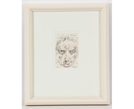 * PETER HOWSON OBE,
VIRGIL
ink and watercolour on paper, signed and dated 2013
14cm x 10cm
Mounted, framed and under glass