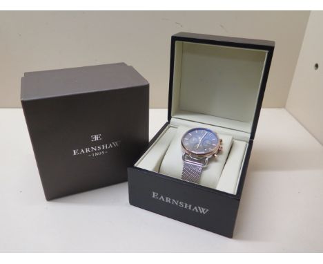 An Earnshaw quartz chronometer wristwatch, 40mm case, with box in unworn working order 