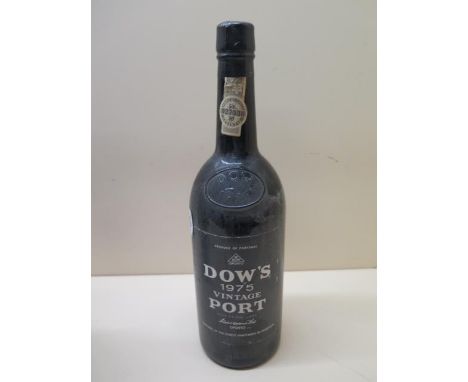 A bottle of Dows 1975 Vintage Port 
