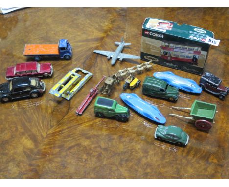 A collection of vintage Dinky, Corgi etc. vehicles 