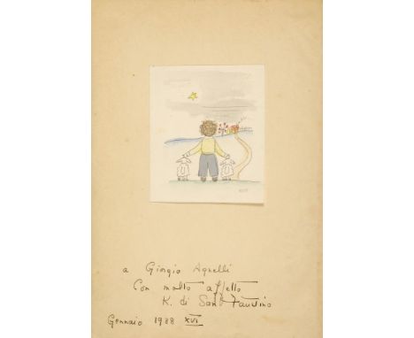   [Agnelli]. Sage, Kay (1898-1963). Dedica autografa della pittrice statunitense, moglie del Principe Ranieri di San Faustino