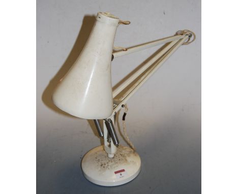 A Herbert Terry cream painted anglepoise desk lamp