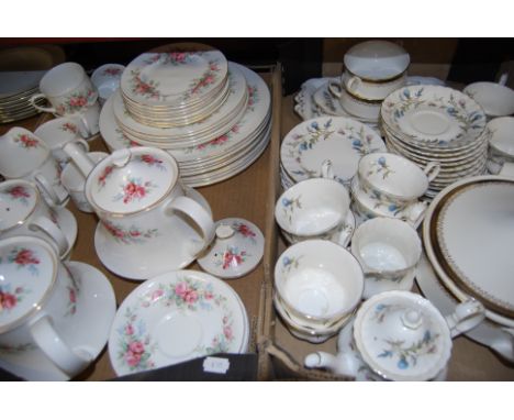 A Royal Standard Rambling Rose pattern part tea and dinner service; together with a Royal Albert Brigadoon part tea service e