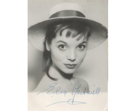 Elsa Martinelli, a signed 6x4 photo. An Italian actress who appeared in over 50 films, including Hatari! (1962) and The V.I.P