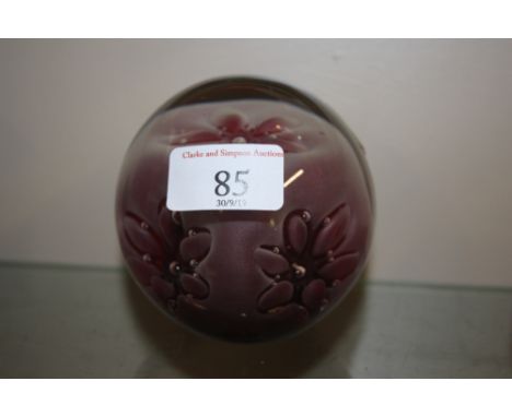 A Swedish glass paperweight 