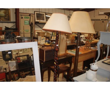 A barley twist standard lamp 