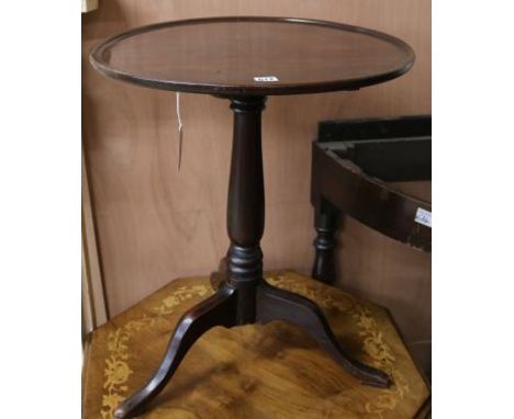 A George III mahogany circular tripod table, W.55cm