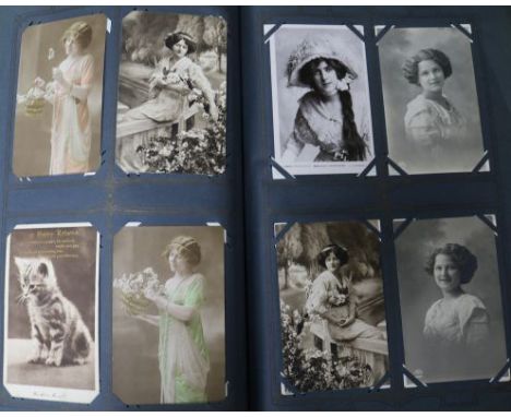 English high class postcard album