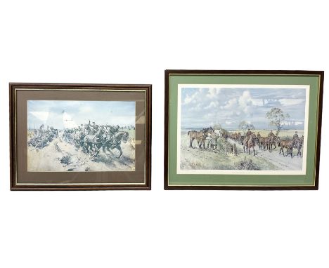 Jean Wanklyn, limited edition colour print 'Royal Field Artillery circa 1925' No.95/200; after Terence Cuneo, colour print 'F