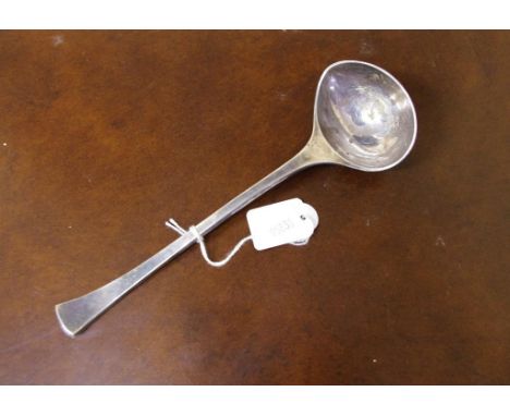 Sterling silver Danish ladle marked Hans Hansen, Sterling Denmark, 925S, 76grams approx.19.5cm long