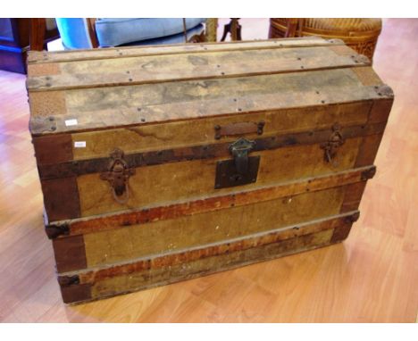 Antique dome top sea trunk 81cm X 46cm approx