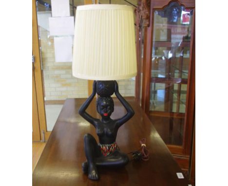 Barsony style lady electric table lamp 63 cm high including shade