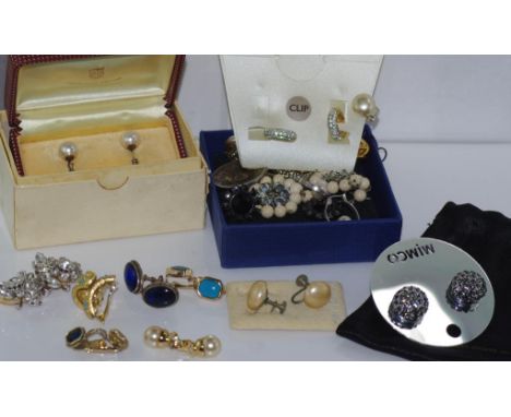 Christian Dior Germany clip earrings together with various other earrings (for both piereced and non-pierced ears)