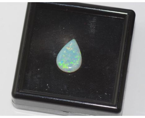 Unset pear shaped solid opal