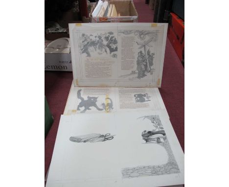 Eric Kincaid (Children's Artist), original artwork to include King Arthur samples, Chuffa the Engine, usually in pen and ink 