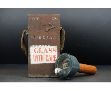 A British Air Ministry World War Two Hand Held Military Compass 'Type 06' in Carry Case. 26cm x 14cm x 13.5cm. 