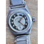 Vintage mechan. DAU "Revue Sport" Stahlband, Handaufzug, Werk läuft