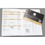 925er Silber-Ring mit Moissanite, ca. 1ct, 3gr., offen Schiene , Zertifikat anbei
