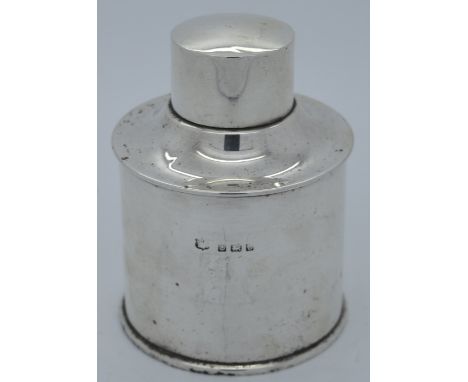 Silver tea caddy 1906 