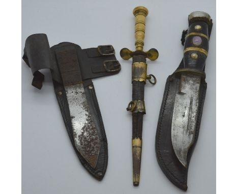 Ivory handle dagger & 2 others 