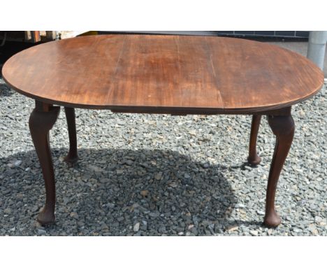 Mahogany sideboard with leaded decanter drawer, brass back rail, oval extending dining table + 8 dining chairs 
