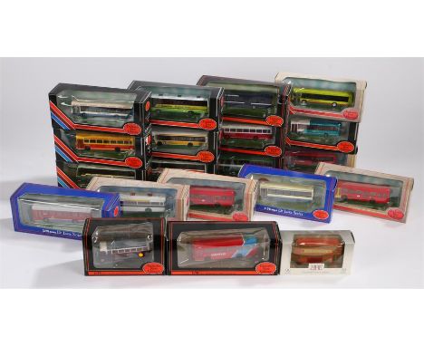 Twenty diecast 1:76 scale model coaches and buses, boxed (20)