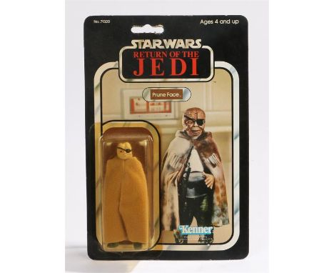 Kenner Prune Face, Star Wars, Return of the Jedi, 1984, upon a 79 back punched card