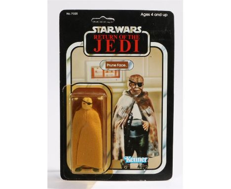 Kenner Prune Face, Star Wars, Return of the Jedi, 1984, upon a 79 back unpunched card